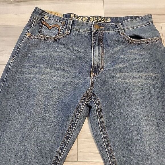 Vintage PACO Jeans Mens 36X30.5 Blue Baggy Y2K‎ Loose Denim Hip Hop Throwback - Picture 12 of 14